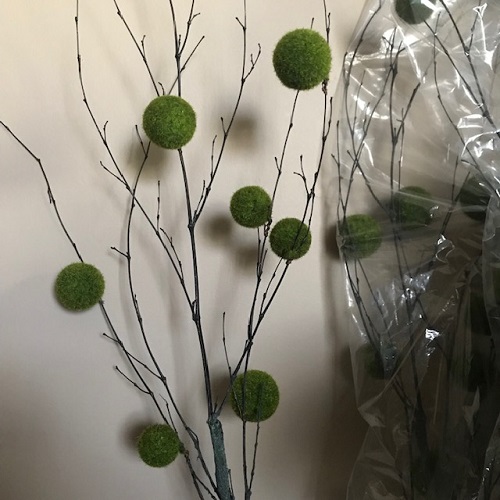 Moss Ball Stem - Artificial floral - Midsummer Nights Dream decoration idea